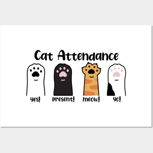 Cat Attendance Posters and Art